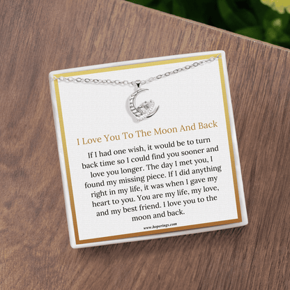 Lavisa - Moon and Back Love Necklace for Women