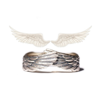 Lavisa - Pure Silver Guardian Angel Ring