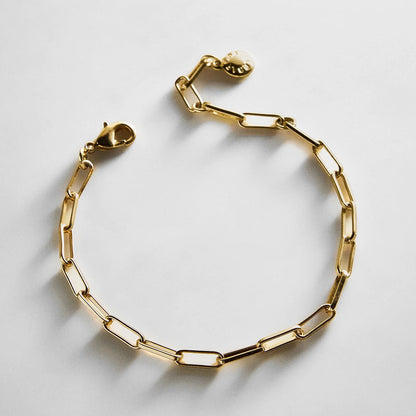 Lavisa small gold plated brass chain link bracelet