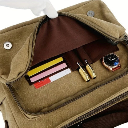 Lavisa - Men's Canvas Satchel Messenger Sling Bag