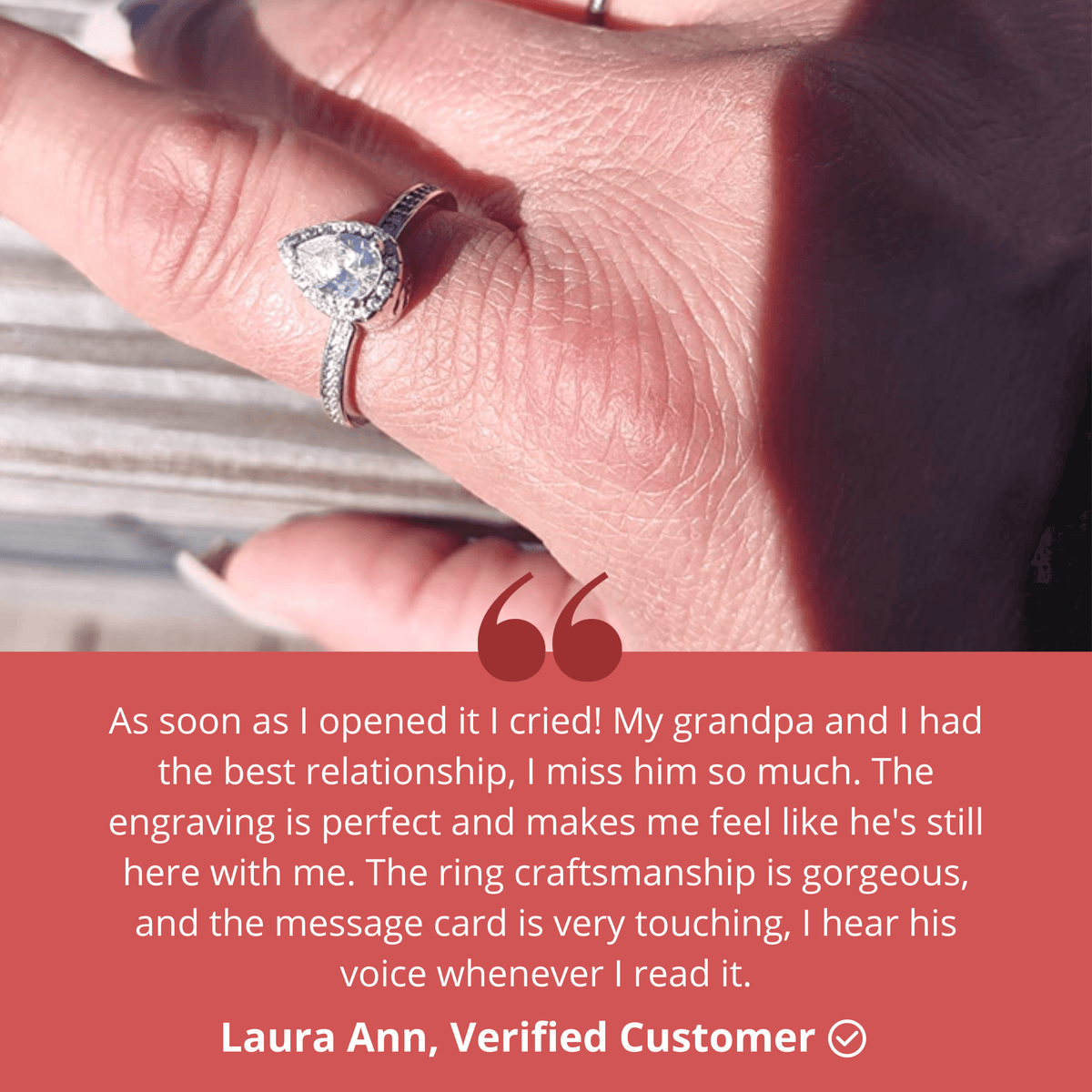 Lavisa - Teardrop From Heaven Urn Ring