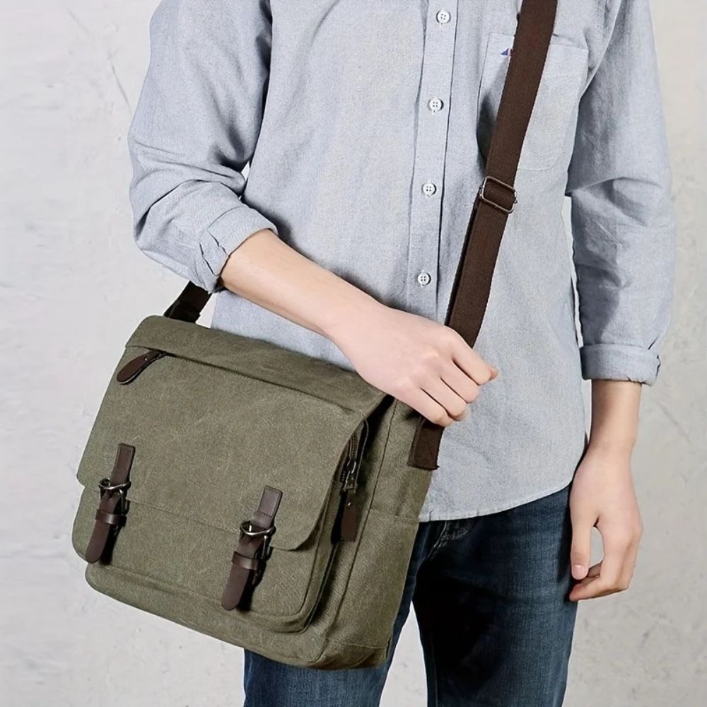 Lavisa - Men's Canvas Satchel Messenger Sling Bag