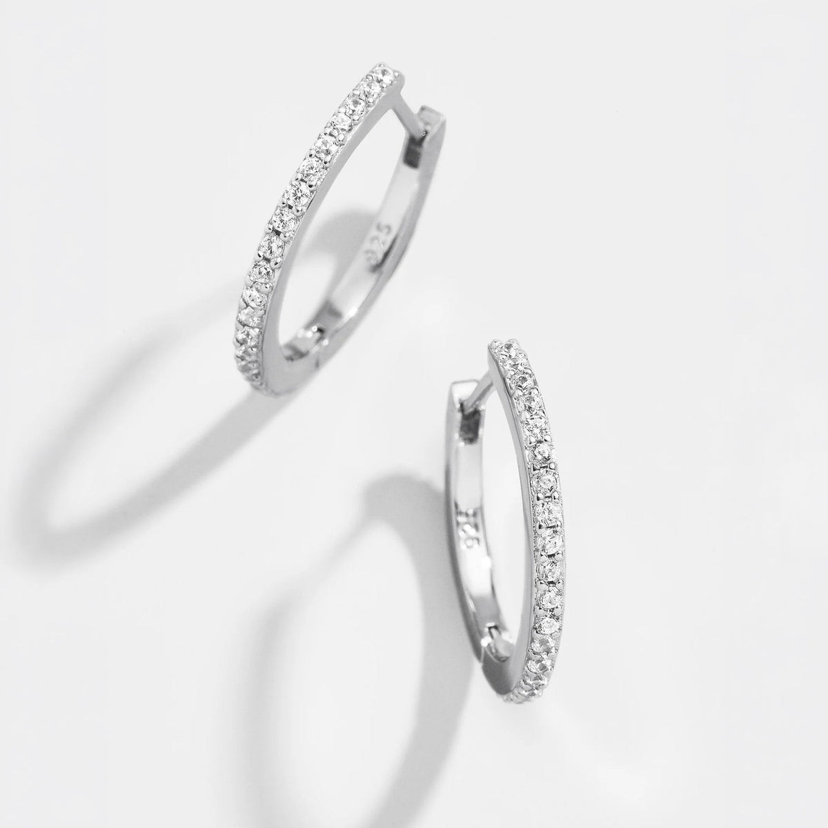 Lavisa - Pavé Huggie Hoops - Gold - Clasp & Finish View