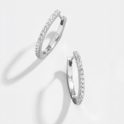 Lavisa - Pavé Huggie Hoops - Gold - Clasp & Finish View