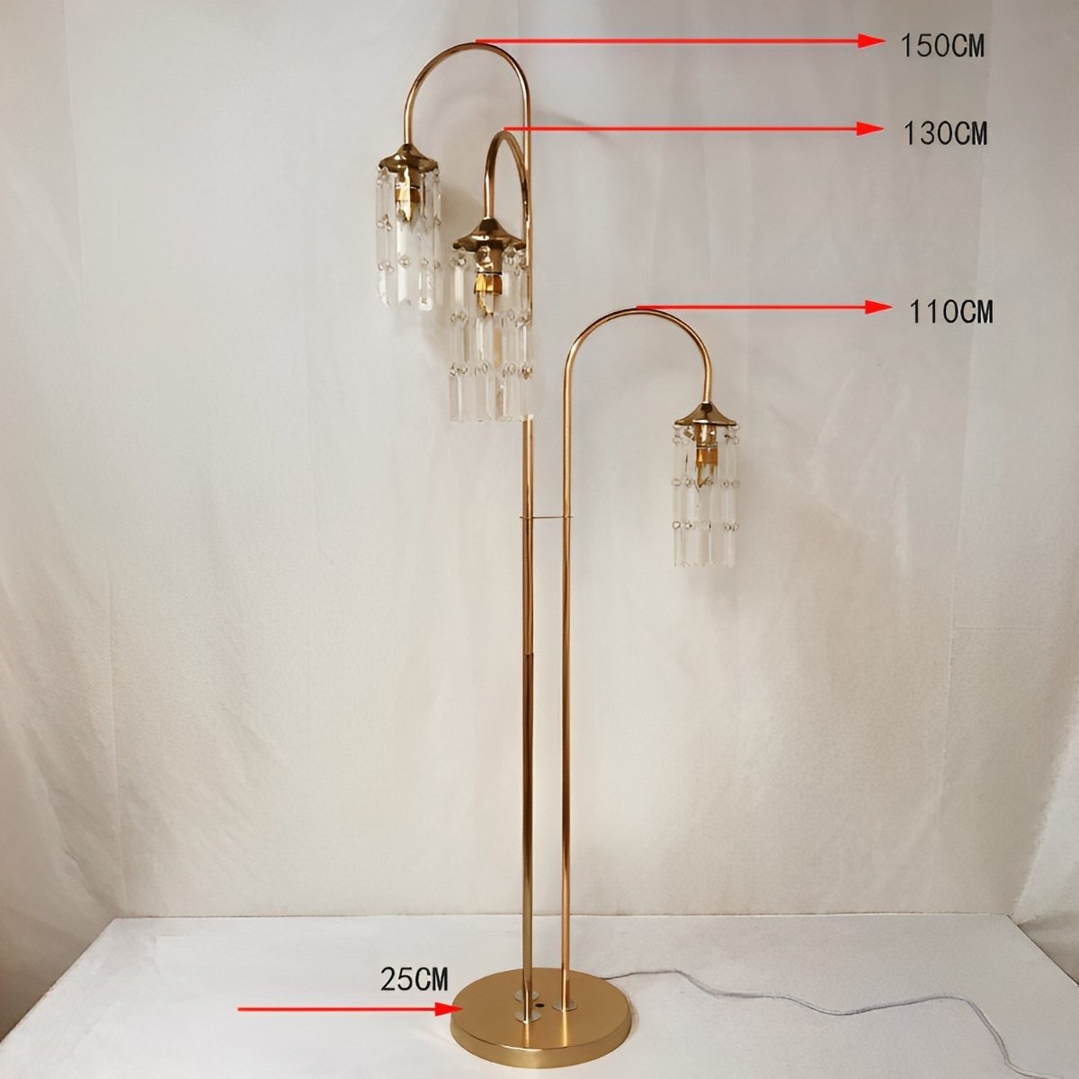 Lavisa - Crystal Floor Lamp Standing Wedding Party Decoration Light