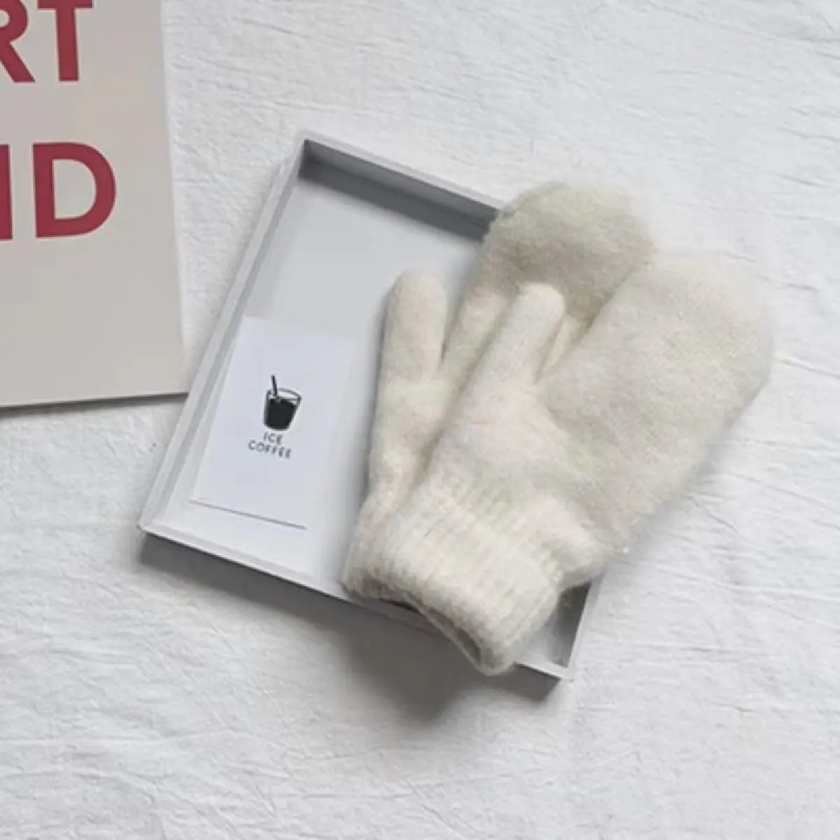 Lavisa - Cashmere Knit Winter Mittens with Faux Fur Trim