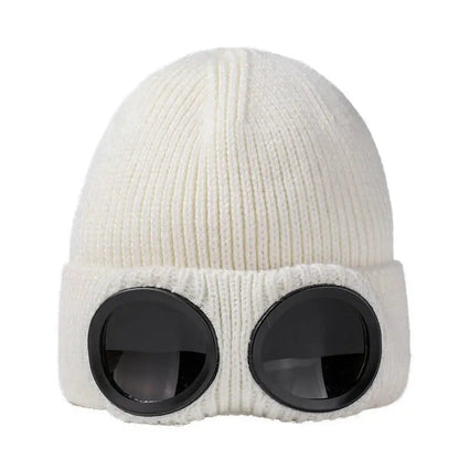 Lavisa - Unisex Goggles Winter Hat Fleece-Lined Beanie
