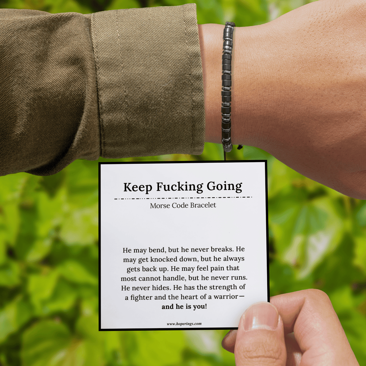 Lavisa - Morse Code Inspirational Bracelet