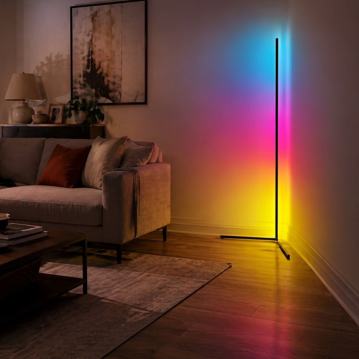 Lavisa - Modern Minimalist Smart LED Corner Floor Lamp