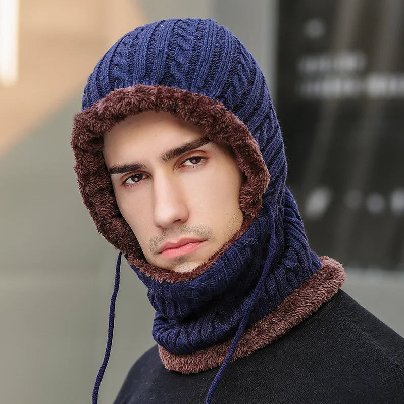 Lavisa - Winter Knit Balaclava Hat and Scarf Combo