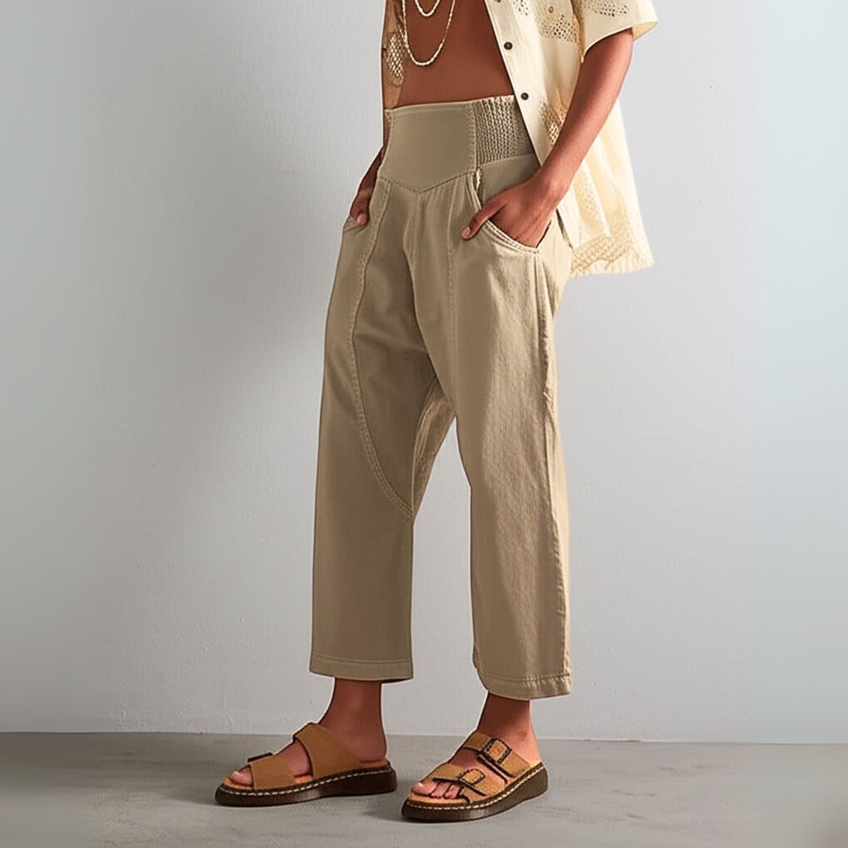 Lavisa - Womens Wide Leg Denim Harem Pants