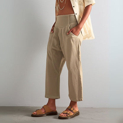 Lavisa - Womens Wide Leg Denim Harem Pants