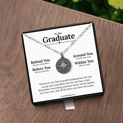 Lavisa - Compass Necklace For Graduate