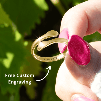 Lavisa - Gold Hug From Heaven Ring - Memorial Comfort Jewelry