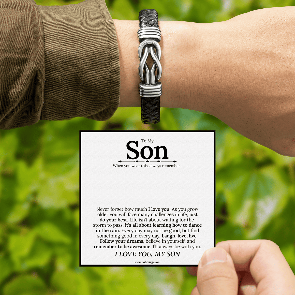 Lavisa - Forever Linked Leather Bracelet