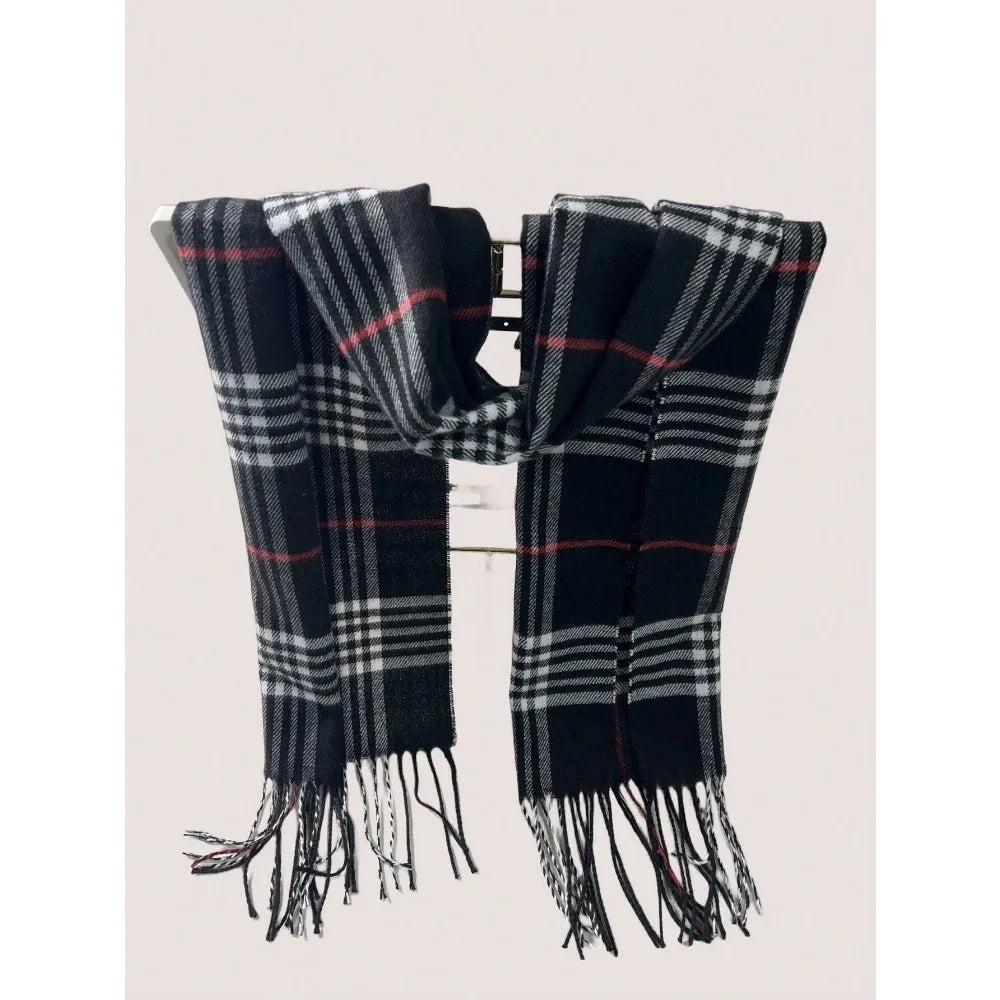 Lavisa - Plaid Cashmere Feel Winter Scarf and Neck Warmer