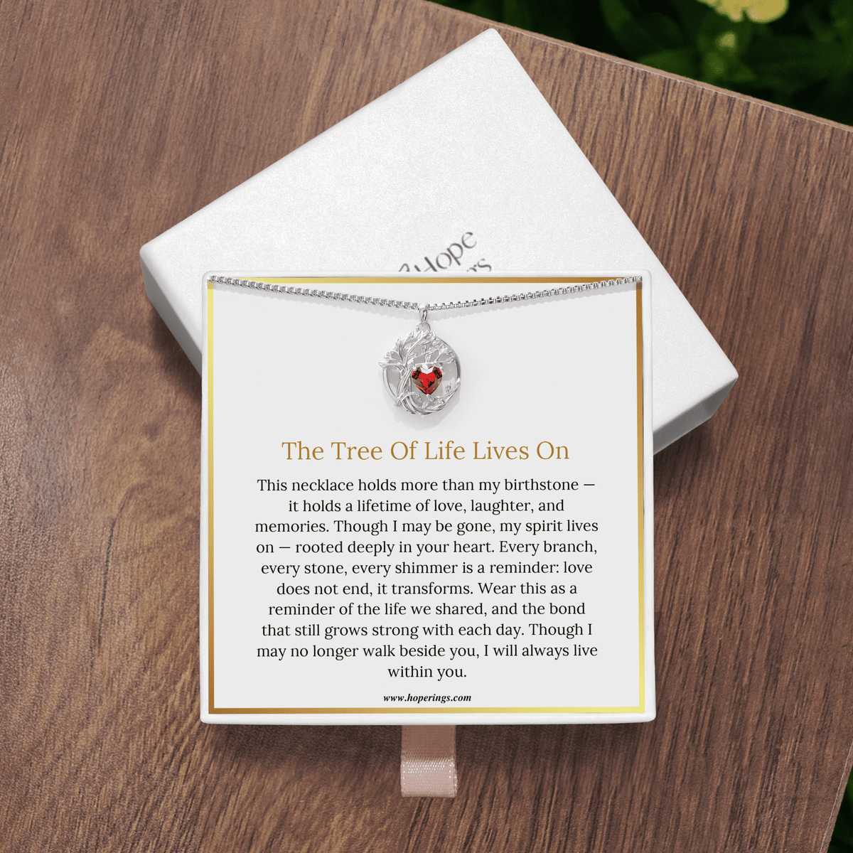 Lavisa - Birthstone Tree Of Life Necklace