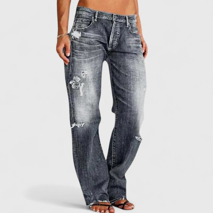 Lavisa - Low Rise Stretch Wide Leg Jeans