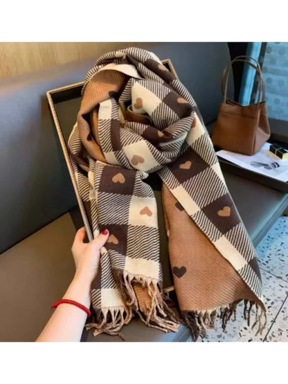Lavisa - Cozy Checkered Winter Scarf Shawl