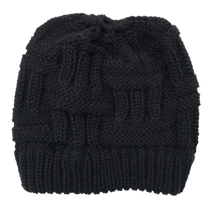 Lavisa - Women’s Cable Knit Ponytail Beanie Hat