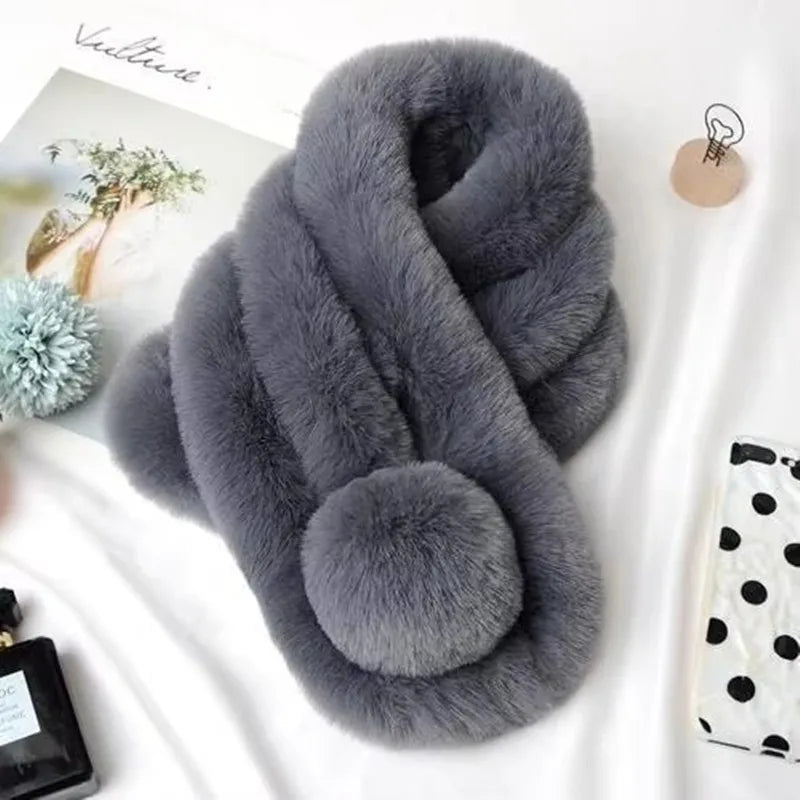 Lavisa - Plush Faux Fur Winter Scarf