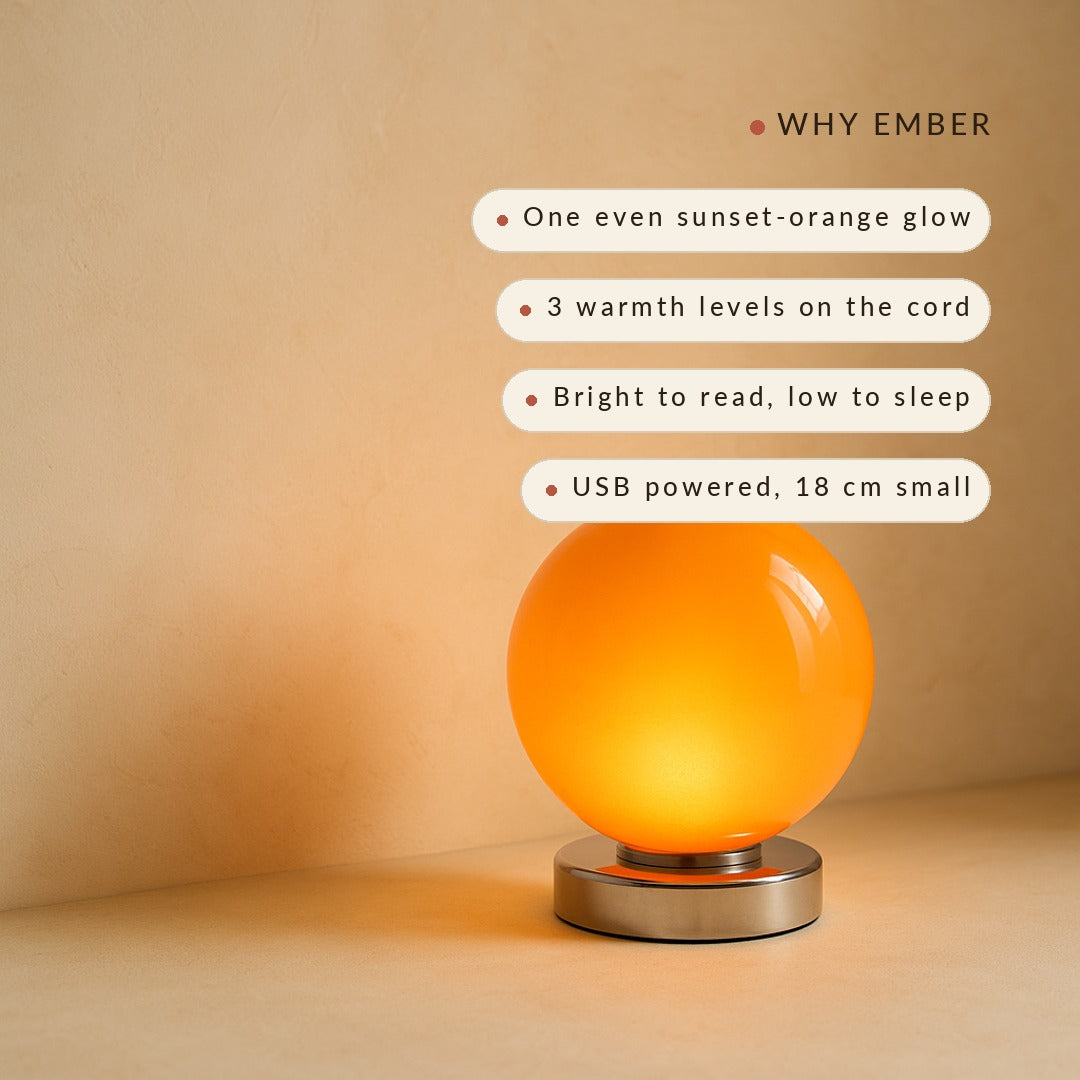Lavisa - Dimmable Amber Glass Globe Lamp