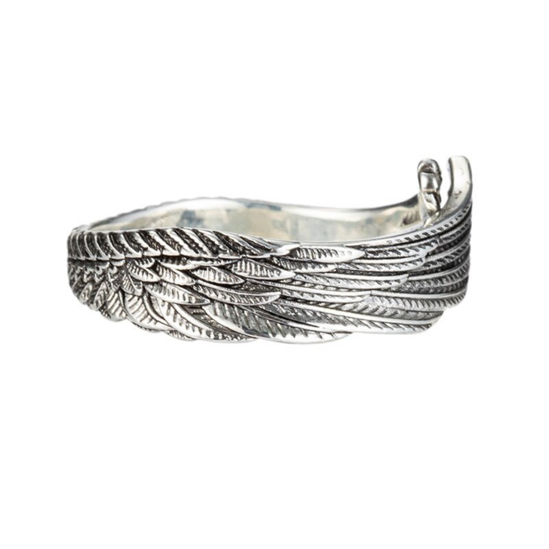 Lavisa - Pure Silver Guardian Angel Ring