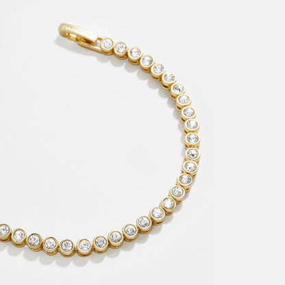 Lavisa - Amalie Bezel Crystal Tennis Bracelet - Side Profile View