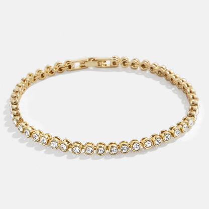 Lavisa - Amalie Bezel Crystal Tennis Bracelet - On-Model & Scale View