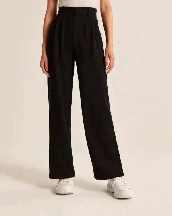Lavisa - Women's Flowy Wide Leg Dress Pants - High Waist Tailored Trousers