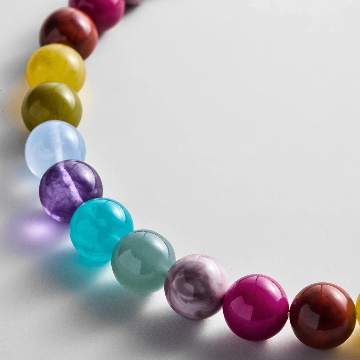 Lavisa - Multicolored Resin Beaded Necklace - Clasp & Finish View