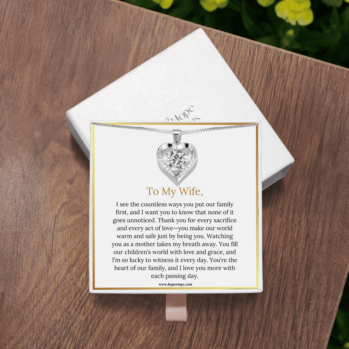 Lavisa - To My Wife Moissanite Necklace