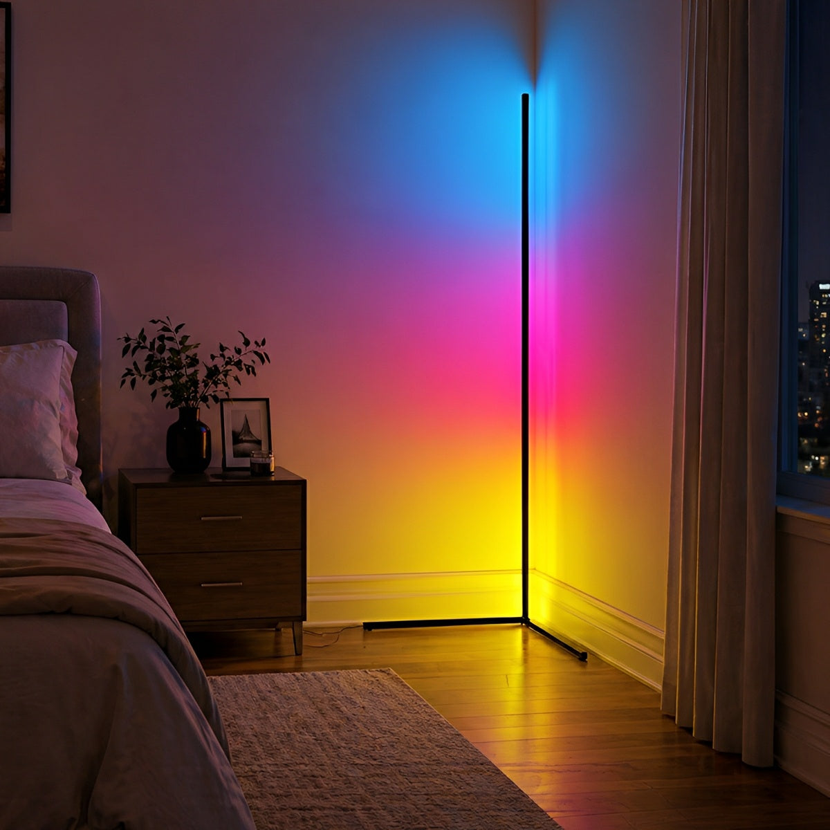 Lavisa - Modern Minimalist Smart LED Corner Floor Lamp