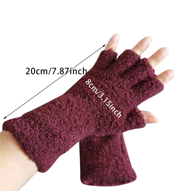 Lavisa - Winter Comfort Knit Half Finger Gloves