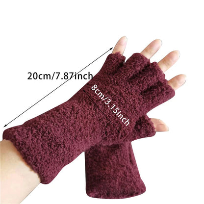 Lavisa - Winter Comfort Knit Half Finger Gloves