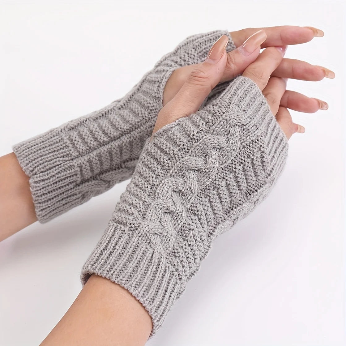 Lavisa - Knit Women's Winter Fingerless Gloves