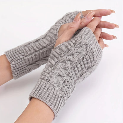 Lavisa - Knit Women's Winter Fingerless Gloves