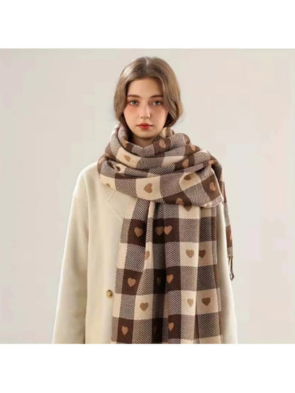 Lavisa - Cozy Checkered Winter Scarf Shawl