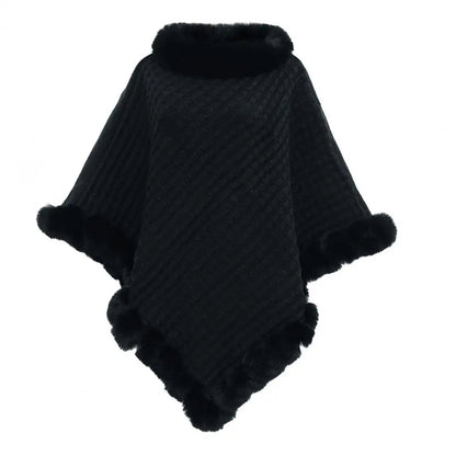 Lavisa - Elegant Faux Fur Shawl Cloak