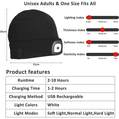 Lavisa - Rechargeable LED Beanie Hat