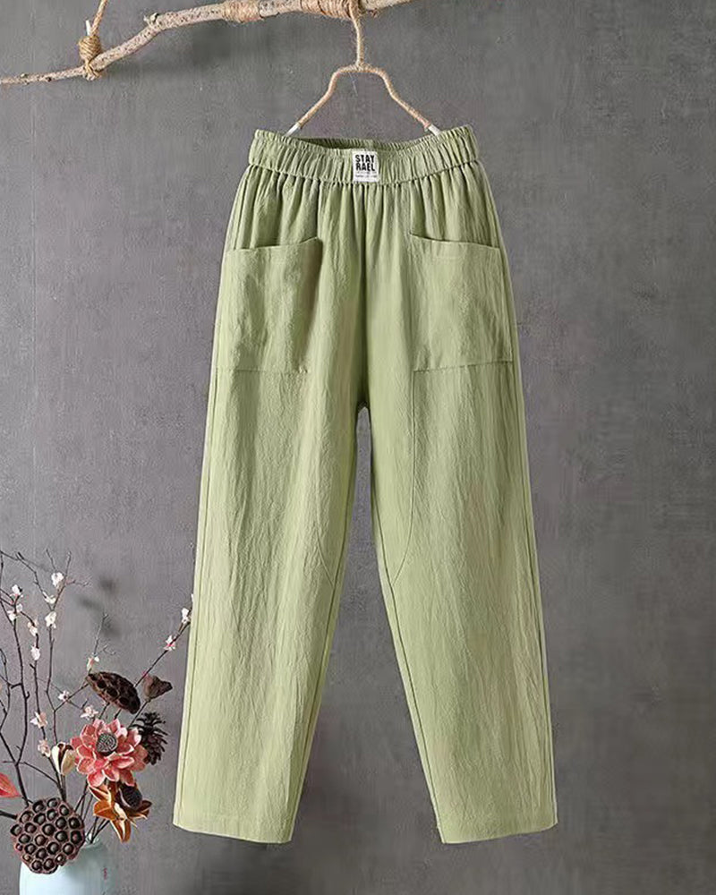 Lavisa - Women's Relaxed Wide-Leg Cropped Pants