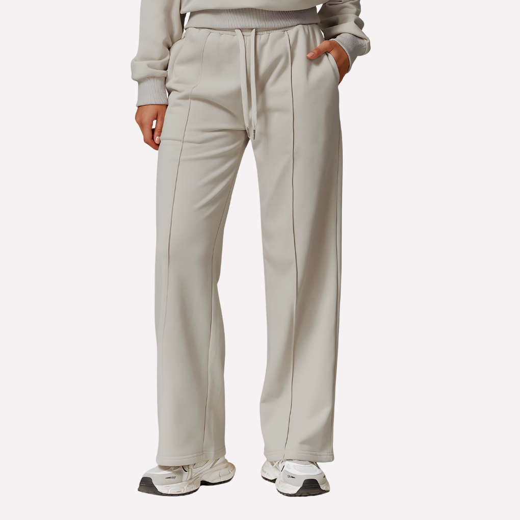 Lavisa - Women's Wide Leg Lounge Sweatpants - Drawstring High Waist