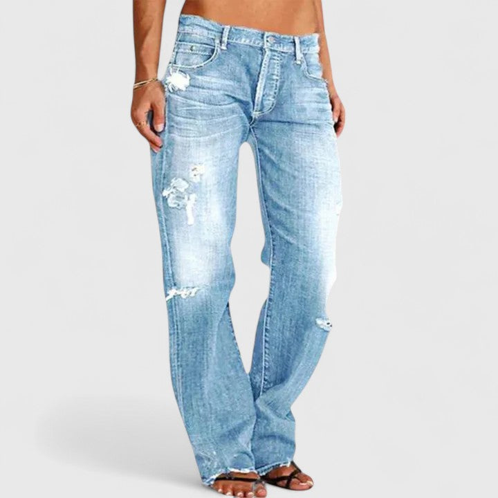 Lavisa - Low Rise Stretch Wide Leg Jeans