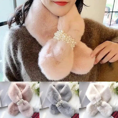 Lavisa - Luxury Faux Fur Pearl Winter Scarf