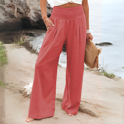Lavisa - Women's High Waisted Relaxed Stretch Pants