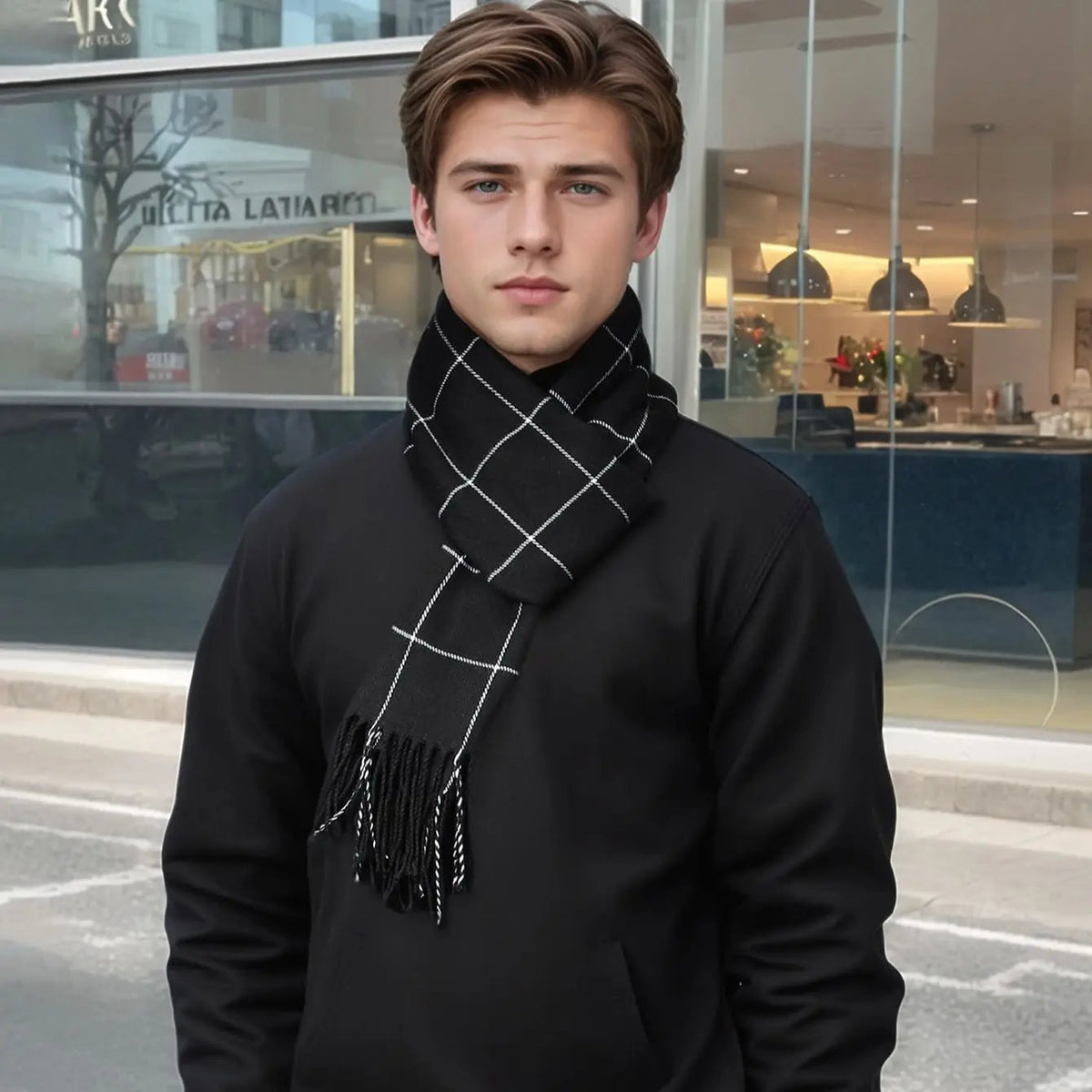 Lavisa - Luxury Plaid Cashmere Winter Scarf