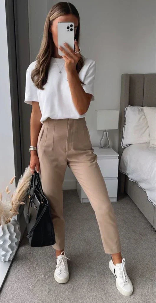 Lavisa - Wrinkle Resistant Straight Leg Trousers