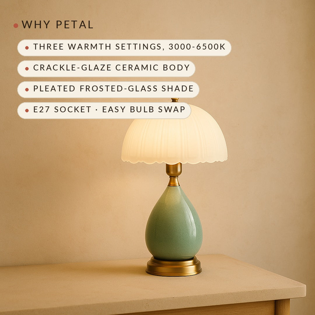 Lavisa - Ceramic Bedside Table Lamp