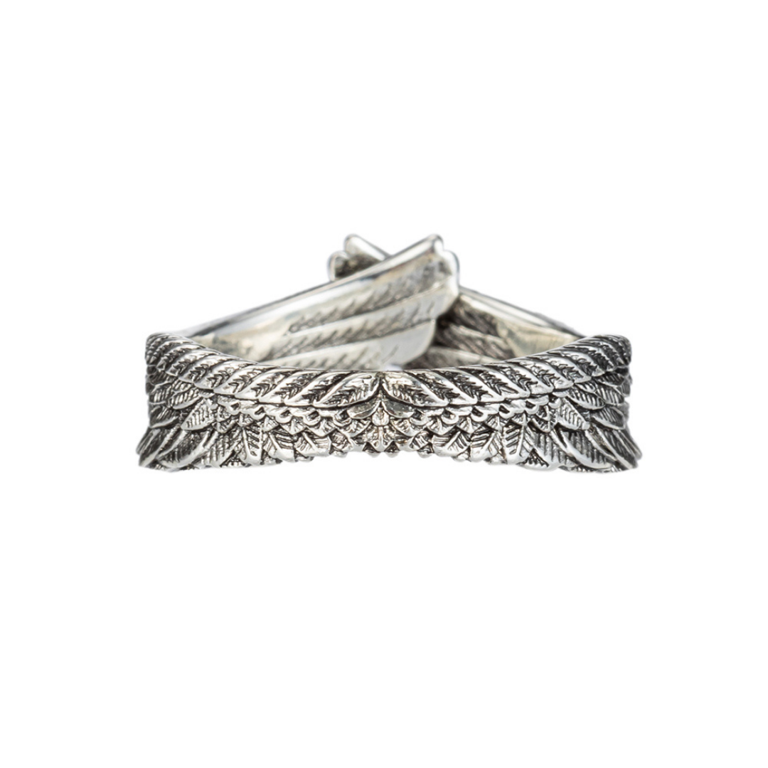 Lavisa - Pure Silver Guardian Angel Ring