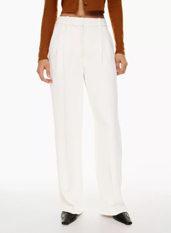 Lavisa - Women's Pleated Wide Leg Pants - High Waist Flowy Dress Trousers